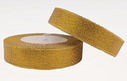 Лента парчовая 1,5 см Золото 22 м