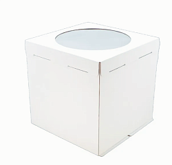 Коробка для торта 30 см*30 см*45 см с окном