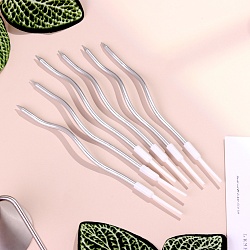 Свечи для торта "Серпантин" 6 шт, серебристые