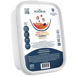 Пюре замороженное "AGROBAR" Малина-Маракуйя 250 гр