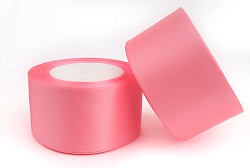 Лента атласная 5 см насыщенно-розовый 23 м