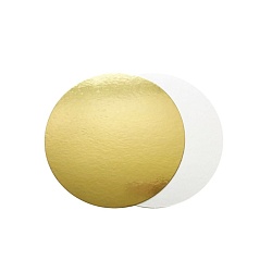 Подложка для торта "Золото/Белая" 30 см, толщина 3,2 мм